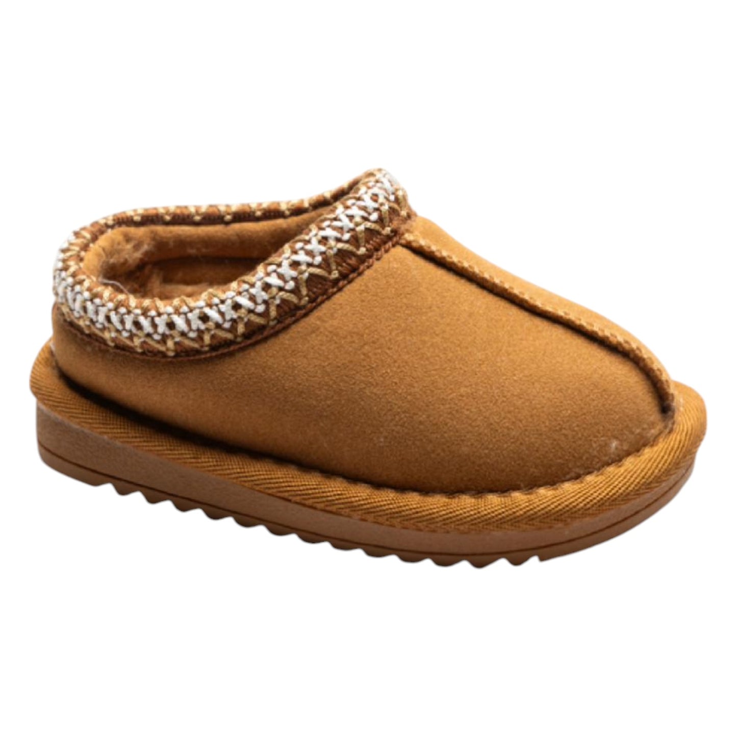 Nexsus Plus Kids Unisex faux-suede fur-lined medium soul slippers size uk
