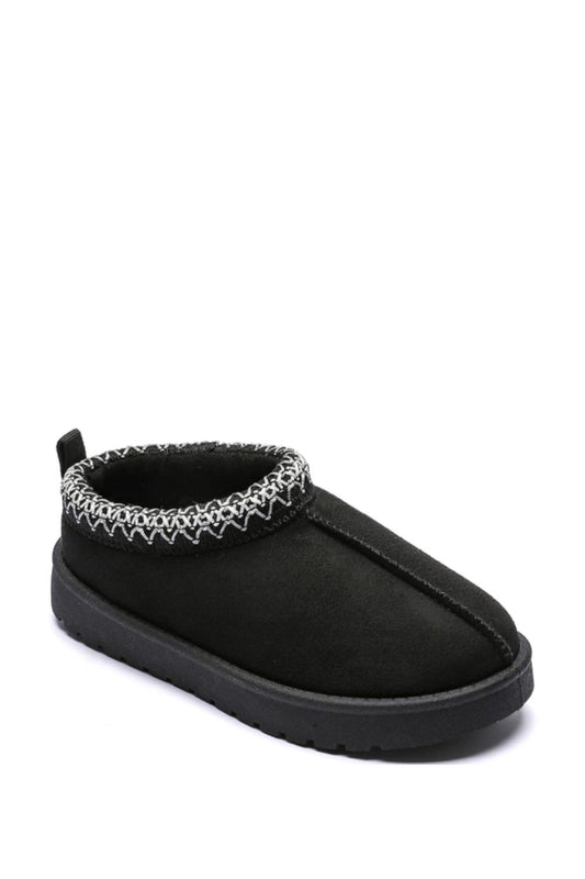 Nexsus Plus Kids Unisex faux-suede fur-lined LOW soul slippers size uk
