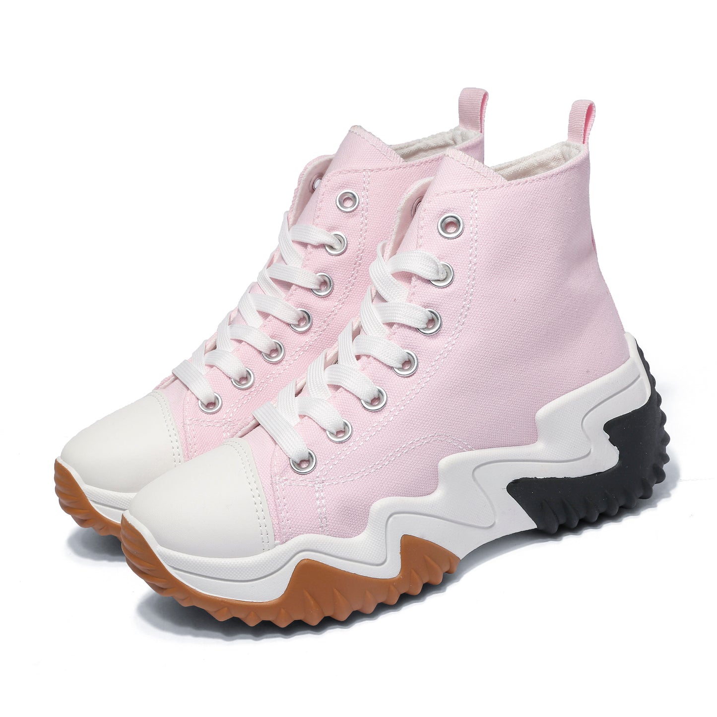 Nexsus Plus Ladies Pink High Top Chunky Sole Trainers Size UK 3-8