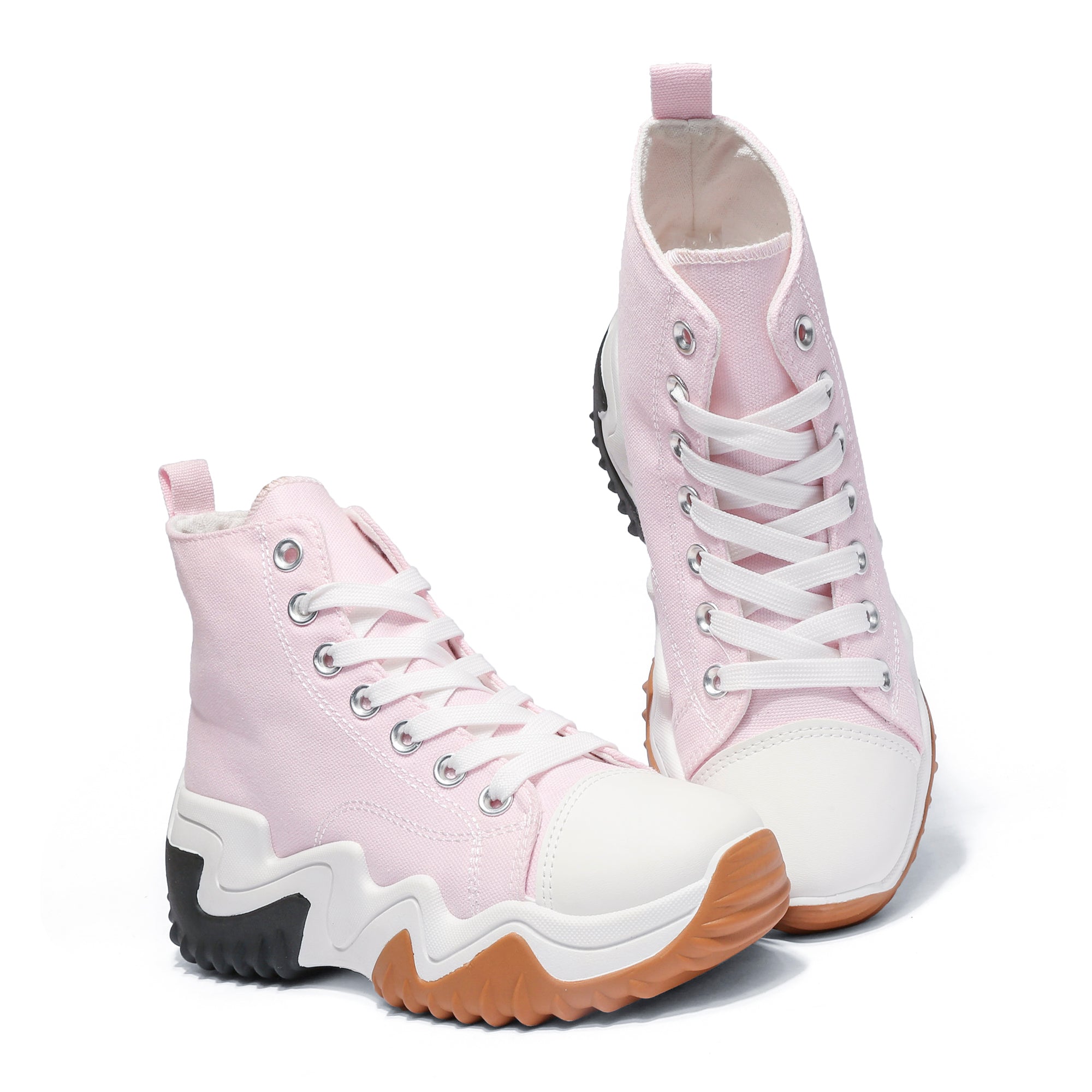 Pink high top trainers on sale