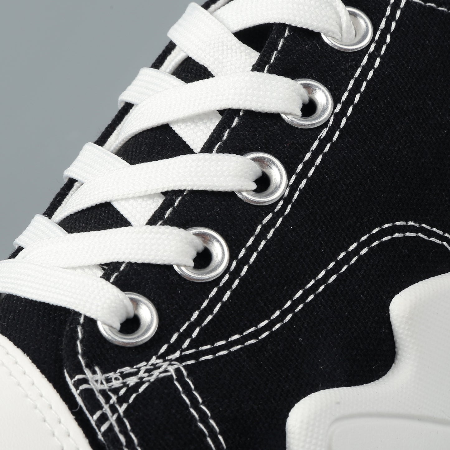 Nexsus Plus Ladies Black Low-Top Canvas Trainers Size Uk 3-8