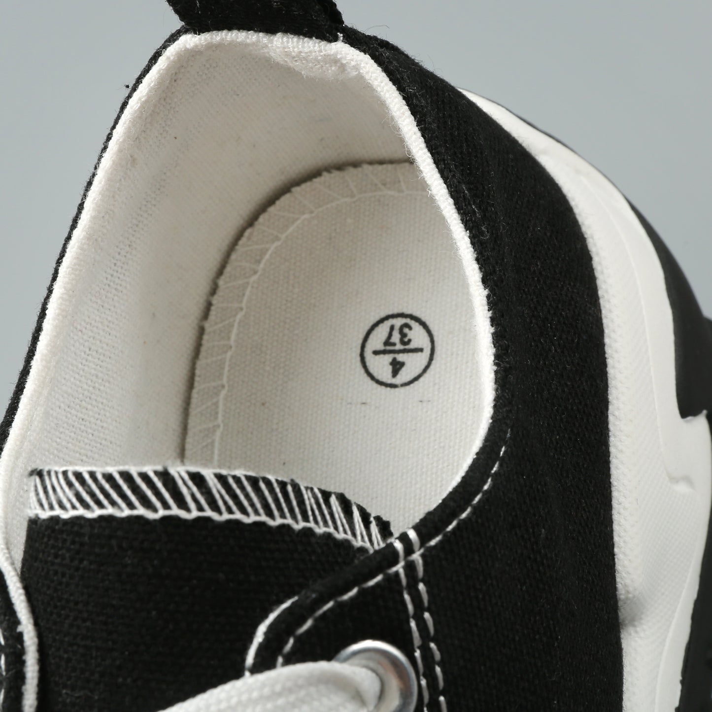 Nexsus Plus Ladies Black Low-Top Canvas Trainers Size Uk 3-8