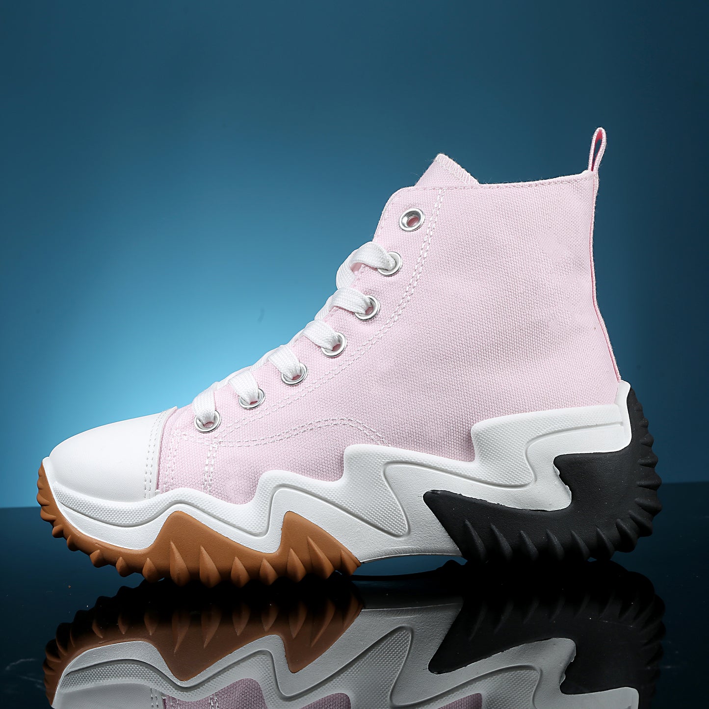 Nexsus Plus Ladies Pink High Top Chunky Sole Trainers Size UK 3-8