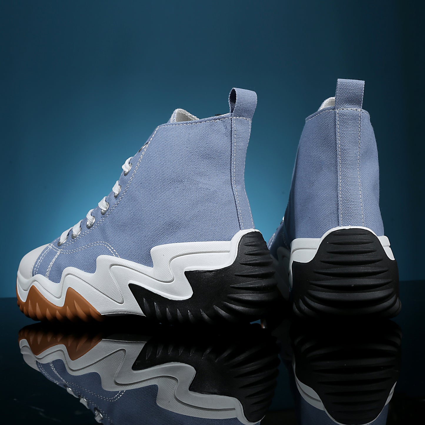 Nexsus Plus Ladies L.Blue Hight Top Chunkyt Sole Trainers Size UK 3-8