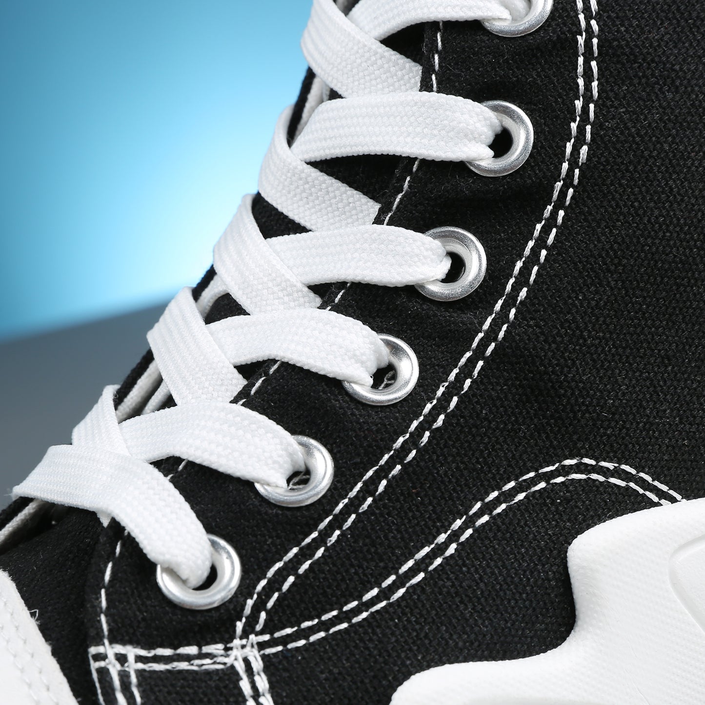 Nexsus Plus Ladies Black High Top Chunky Sole Trainers Size UK 3-8