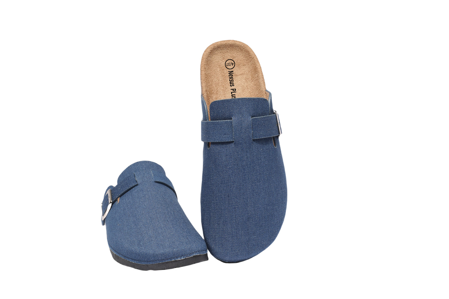 Nexsus Plus Ladies Denim Blue` Women Flatform Faux Suede Mule Slippers