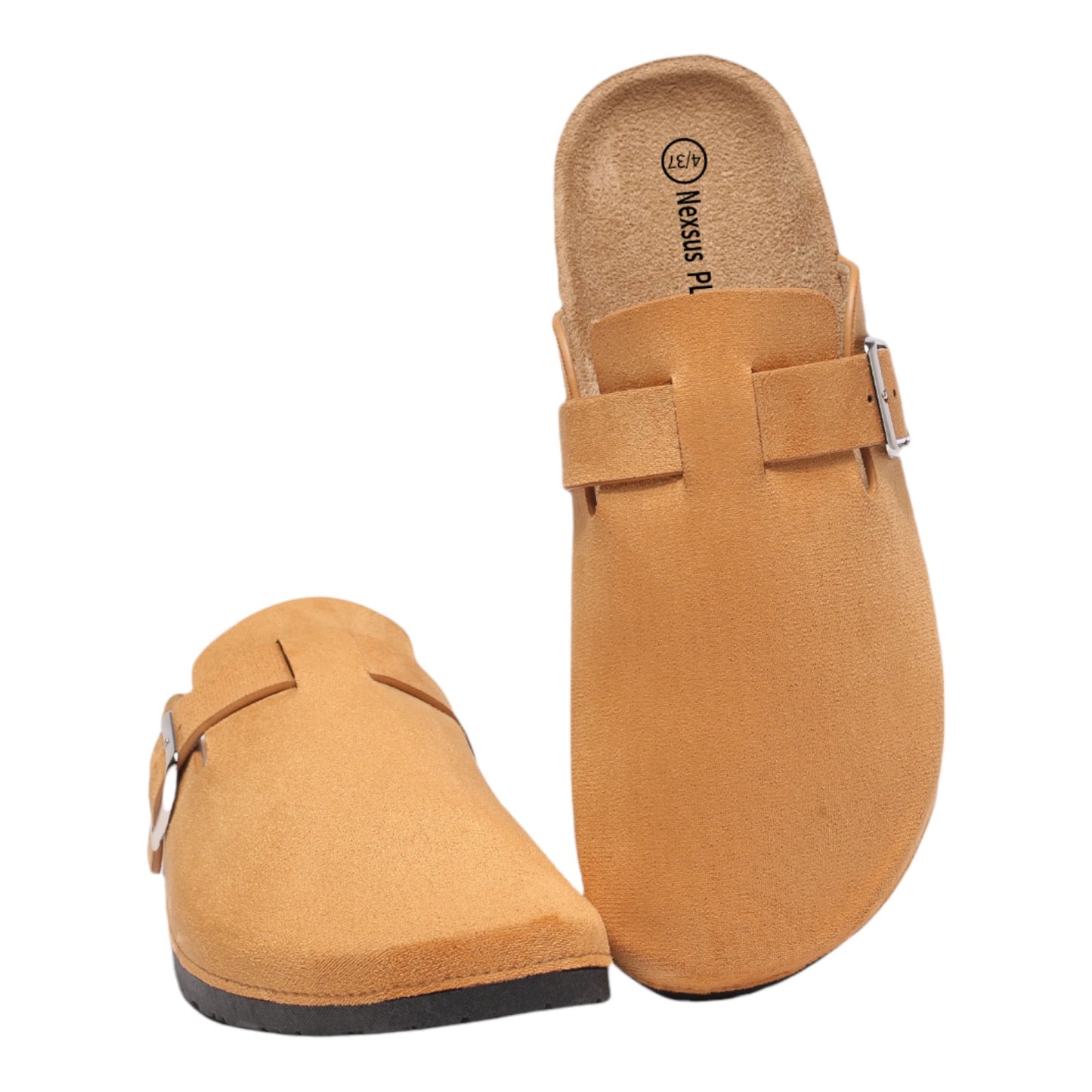 Nexsus Plus Ladies Camel Women Flatform Faux Suede Mule Slippers