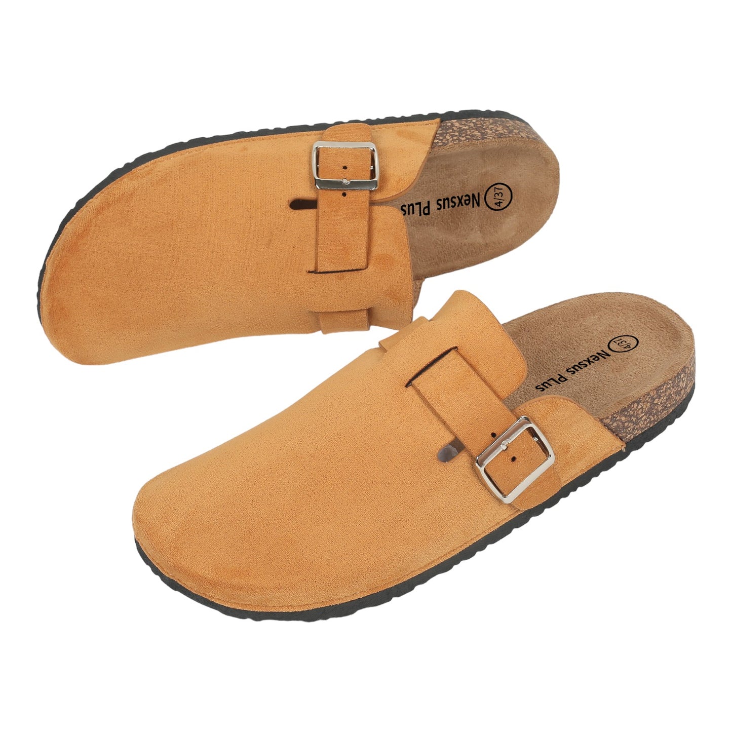 Nexsus Plus Ladies Camel Women Flatform Faux Suede Mule Slippers