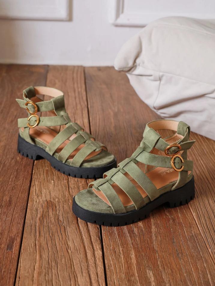 Nexsus Plus Women’s Chunky Slip-On Buckle Sandals (UK 3–8)