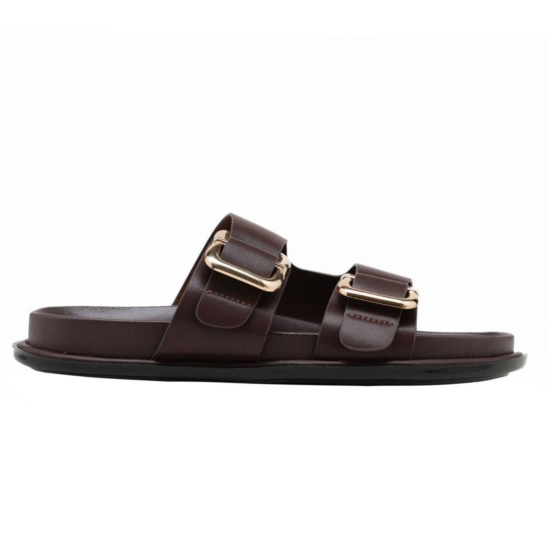 Nexsus Plus Gold Buckle Double-Strap Sandals (UK 3–8)