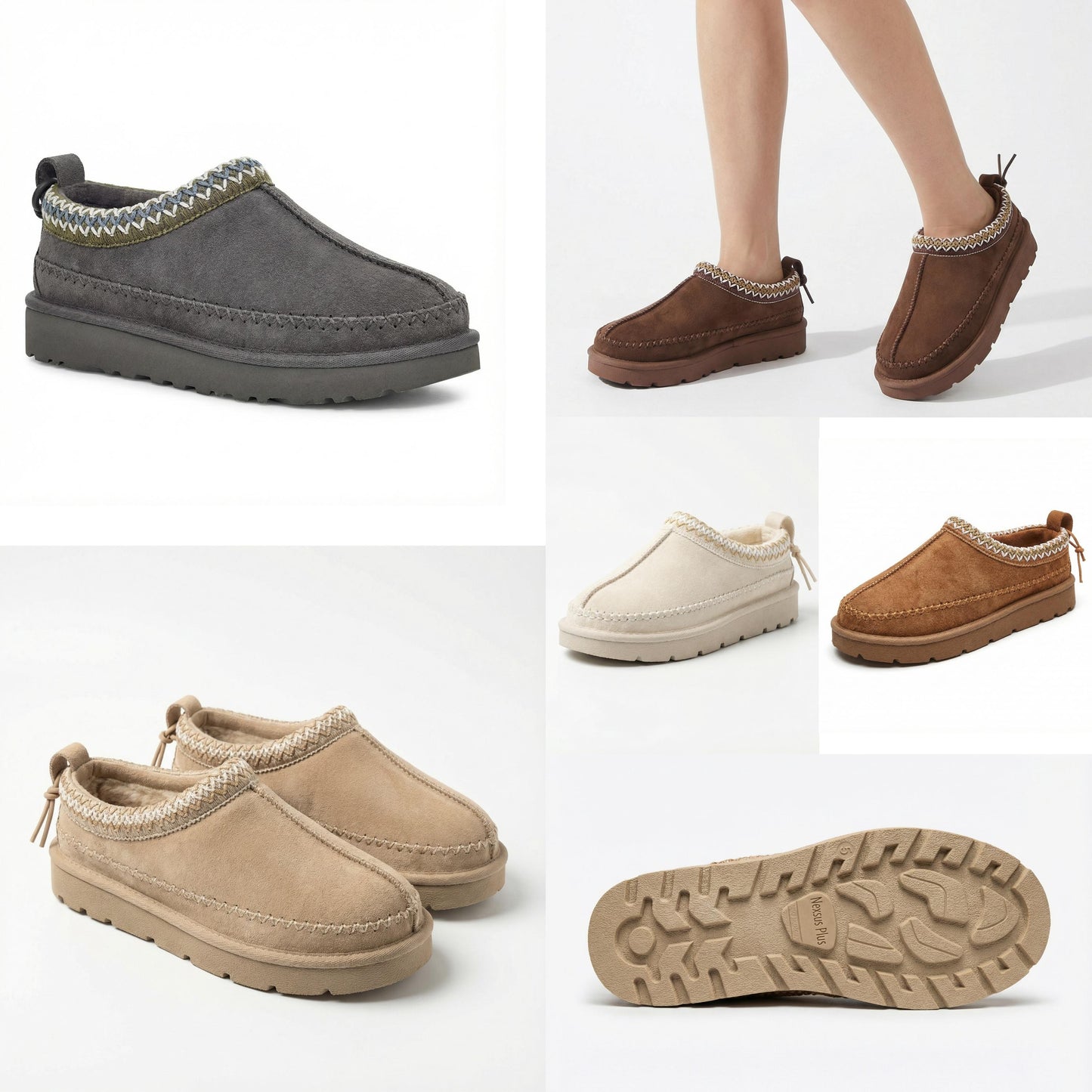 Nexsus Plus Ultra-Soft Fur-Lined Clog Slippers (UK 3–8)