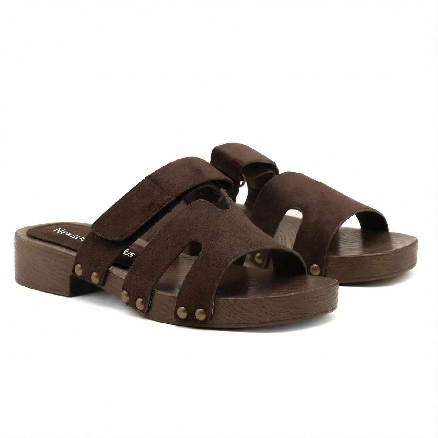 Nexsus Plus Suede Strap Block Heel Sandals (UK 3–8)