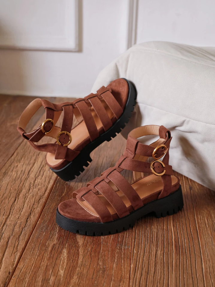 Nexsus Plus Women’s Chunky Slip-On Buckle Sandals (UK 3–8)