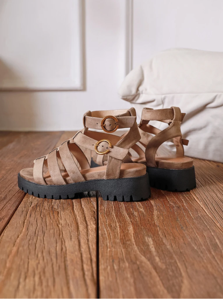 Nexsus Plus Women’s Chunky Slip-On Buckle Sandals (UK 3–8)